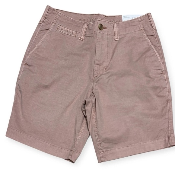 American Eagle Men Shorts Flex Lived In Khaki Knee Stretch Sz 28 Coral NWT - Picture 2 of 6